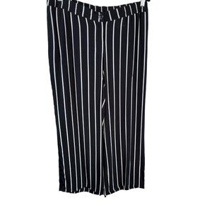 Jane & John Office Siren Corpcore 16 Black/White Pin Stripe Wide Leg  Pants